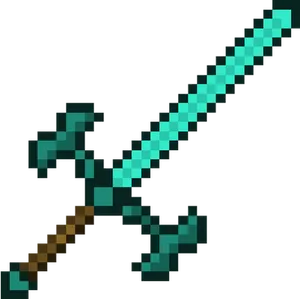 Pixelated Diamond Sword