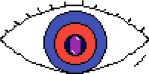 Pixelated Eye Illustration PNG