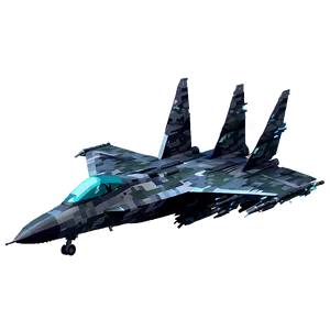 Pixelated Fighter Jet PNG Iuk7 PNG
