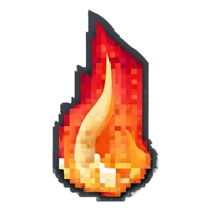 Pixelated Fire Flame PNG 06242024