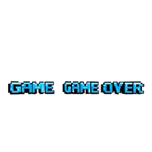 Pixelated Game Over Text PNG 58 PNG