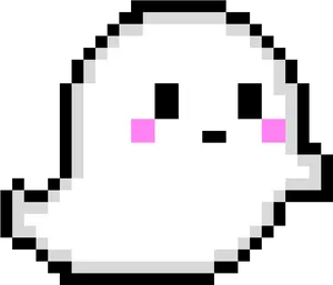 Pixelated Ghost Graphic PNG image