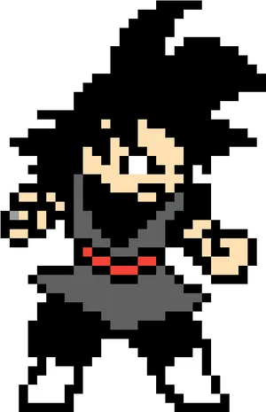 Pixelated Goku Black Portrait PNG image