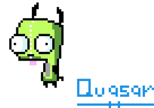 Pixelated Green Robot Character PNG image