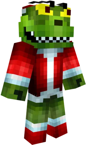 Pixelated Grinch Character PNG