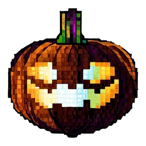 Pixelated Halloween Pumpkin PNG 06242024 PNG