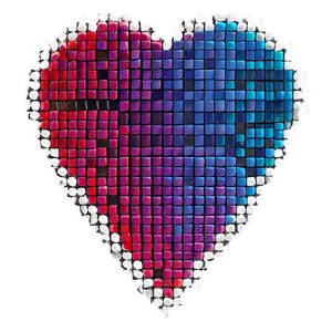Pixelated Heart Art Png 31 PNG image
