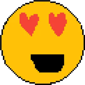 Pixelated_ Heart_ Eyes_ Emoji PNG image