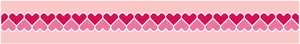 Pixelated Heart Pattern Banner PNG image