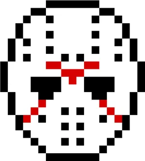 Pixelated Hockey Mask Icon PNG image