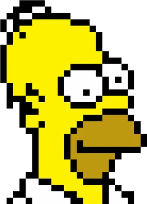 Pixelated Homer Simpson Portrait
