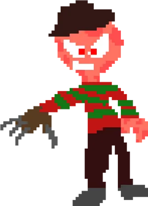 Pixelated Horror Character Art PNG image