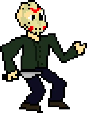 Pixelated Horror Character PNG image
