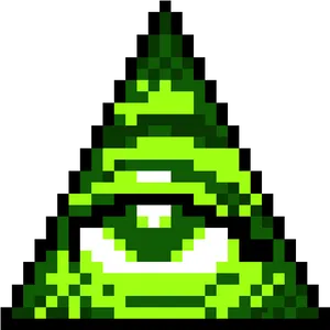 Pixelated Illuminati Pyramid