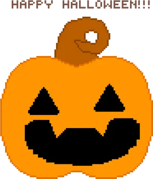 Pixelated Jack O Lantern Halloween Celebration PNG image