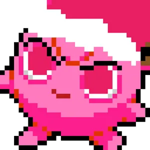 Pixelated Jigglypuff Art PNG image