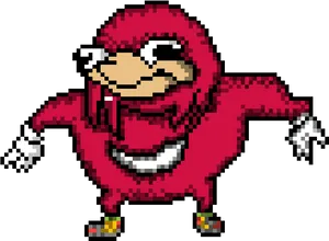 Pixelated Knuckles Character Art
