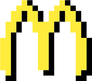 Pixelated Mc Donalds Logo PNG image