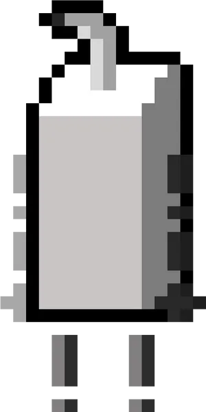 Pixelated Milk Carton Character PNG image
