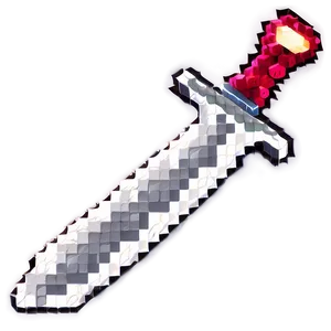 Pixelated Minecraft Sword Png Fes PNG image