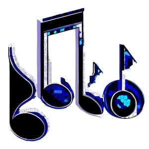 Pixelated Music Note PNG Rbg29 PNG