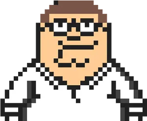 Pixelated Peter Griffin PNG image