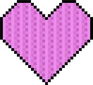 Pixelated Pink Heart Graphic PNG image