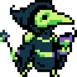 Pixelated_ Plague_ Doctor_ Knight PNG image