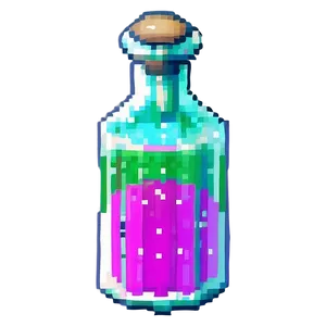 Pixelated Potion Bottle PNG Qvk PNG