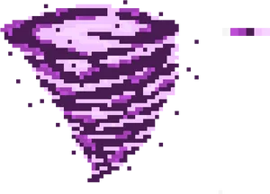 Pixelated Purple Tornado Art PNG image