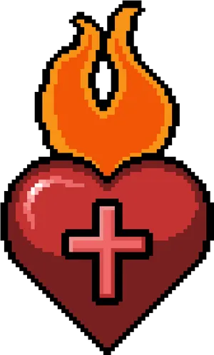 Pixelated_ Sacred_ Heart.png PNG image