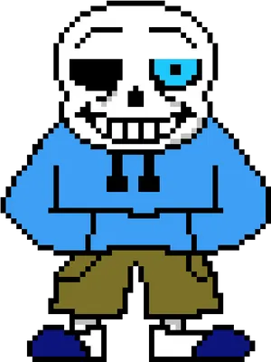 Pixelated_ Skeleton_ Character PNG image