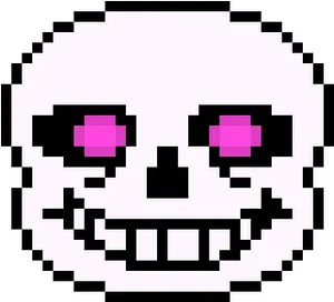 Pixelated Skull Character PNG image