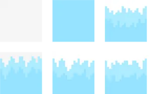 Pixelated Sky Gradient Textures