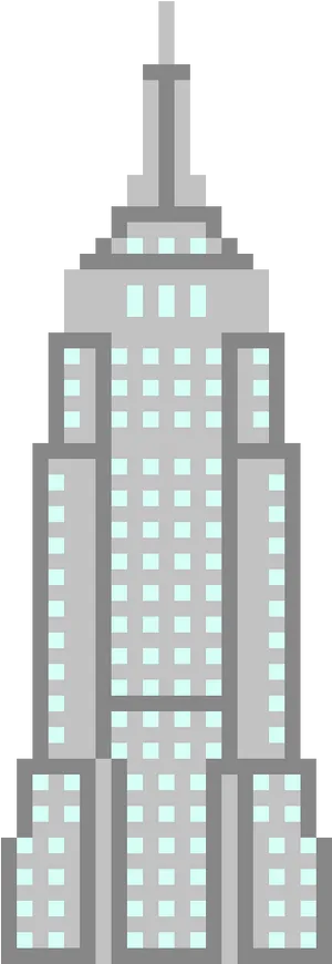 Pixelated Skyscraper Artwork PNG image