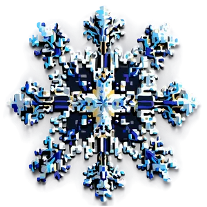 Pixelated Snowflake PNG Tka PNG