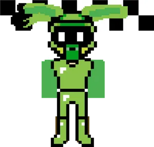 Pixelated Springtrap Standing PNG
