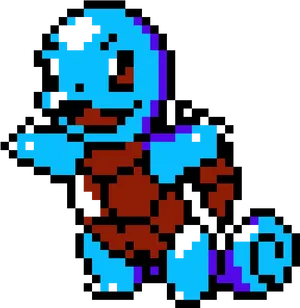 Pixelated Squirtle Artwork