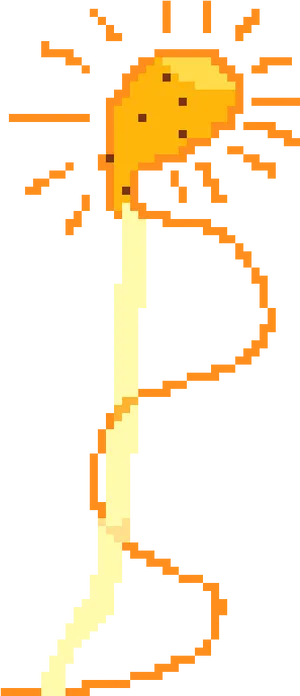 Pixelated Sunrise Art PNG image