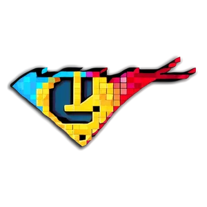 Pixelated Superhero Logo PNG 06242024 PNG