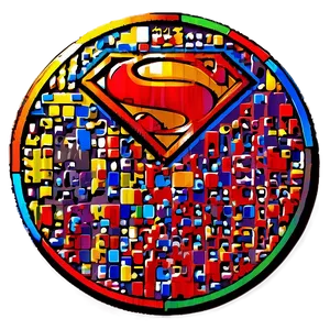 Pixelated Superhero Logo PNG Rfu PNG