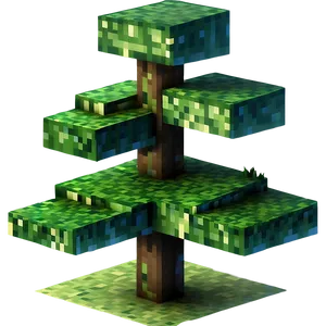 Pixelated Tree Minecraft Png 06122024 PNG image