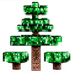 Pixelated Tree Minecraft Png Oah PNG image