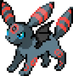 Pixelated Umbreon Artwork PNG image