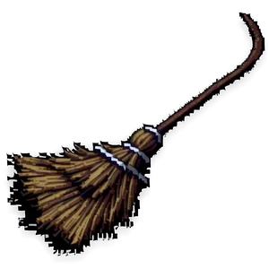 Pixelated Witch Broom PNG 06242024
