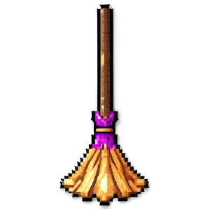 Pixelated Witch Broom PNG Mic37 PNG