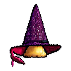 Pixelated Wizard Hat PNG 64 PNG