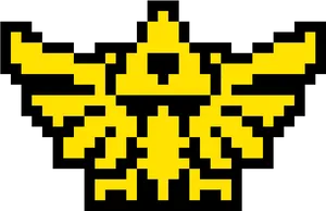 Pixelated Yellow Hearton Grey PNG image