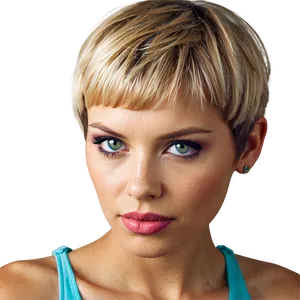 Pixie Cut Blond Hair PNG 47