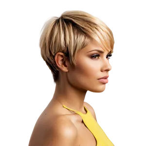 Pixie Cut Blond Hair PNG Otl